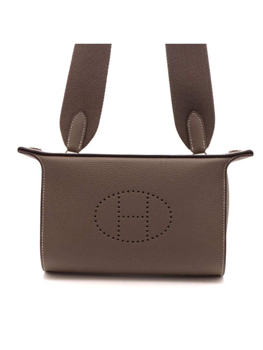 Hermes Vide Poche Etoupe Silver Togo Shoulder Bag